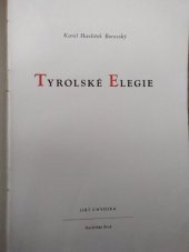 kniha Tyrolské elegie, Jiří Chvojka 1948
