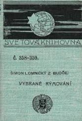 kniha Šimona Lomnického z Budče Vybrané rýmování, J. Otto 1903