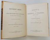 kniha Listy paní Kateřiny z Žerotína rozené z Valdštejna. [Část] II, - Dopisy z roku 1634 a 1635, Česká akademie císaře Františka Josefa pro vědy, slovesnost a umění 1895