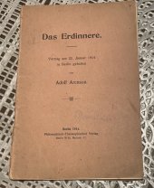 kniha Das Erdinnere, Berlín 1914