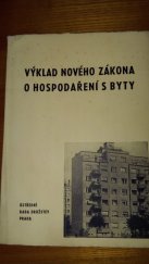 kniha Výklad nového zákona o hospodaření s byty, Svépomoc 1957