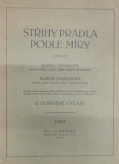 kniha Střihy prádla podle míry, Šolc a Šimáček 1924