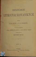 kniha Historie literatur slovanských, F. Šimáček 1880