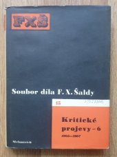 kniha Kritické projevy 6. - 1905-1907, Melantrich 1951