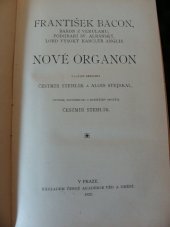 kniha Nové organon, Nákladem České akademie věd a umění 1922