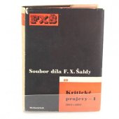 kniha Kritické projevy 1. - 1892-1893, Melantrich 1949