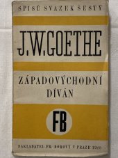 kniha Západovýchodní díván 1814-1820, Fr. Borový 1928