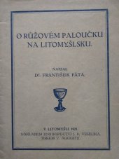 kniha O Růžovém paloučku na Litomyšlsku, Knihkupectví J.R. Veselíka 1921