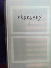 kniha Překlady. I, - Jana Miltona Ztracený ráj, SNKLHU  1958