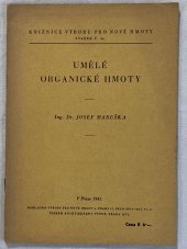 kniha Umělé organické hmoty, Výbor pro nové hmoty 1941