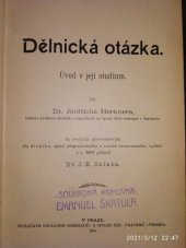 kniha Dělnická otázka úvod v její studium, [časopis] Rozhledy 1898