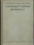 kniha Horninotvorné minerály, Československá akademie věd 1959