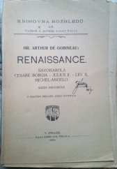 kniha Renaissance Scény historické, Josef Pelcl 1904