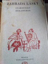 kniha Zahrada lásky Staročeský Dekameron, Evropský literární klub 1948
