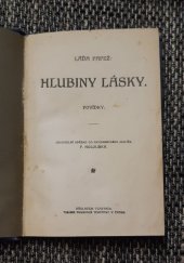 kniha Hlubiny lásky povídky, s.n. 1912