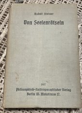 kniha VON SEELENRÄTSELN, Philosophisch Anthroposophischer Verlag am Goetheanum Dornach 1917