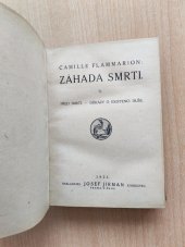 kniha Záhada smrti před smrtí : důkazy o existenci duše, Josef Jirman 1921