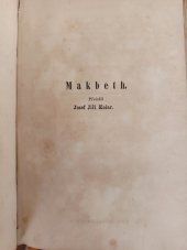 kniha Makbeth, Nákladem Musea království českého 1868