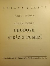 kniha Chodové, strážci pomezí [stupeň četby II], Antonín Dědourek 1936