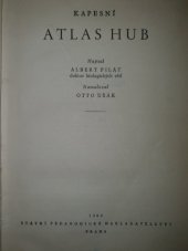 kniha Kapesní atlas hub Pomocná kniha pro školy všeobecně vzdělávací a pedagogické, SPN 1960