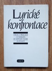 kniha Lyrické konfrontace výbor z překladů O.F. Bablera ze světové poezie 20. století, Odeon 1986
