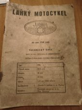 kniha Ľahký motocykel Jawa 50 ccm typ 550 Technický opis, návod na obsluhu a udržovanie, výtah z pravidiel cestnej premávky, Povážské strojárne 1959