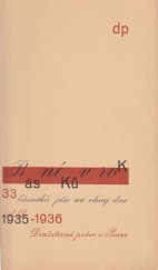 kniha Básníkův rok, [sborníček satiry a ironie na rok 1936] 33 básníků píše na okraj dne : 1935-1936, Družstevní práce 1936