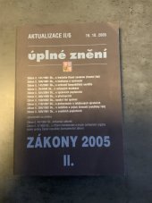 kniha Zákony 2005 sborník úplných znění zákonů k 19.10.2005., Poradce 2005