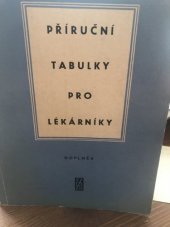kniha Příruční tabulky pro lékárníky Doplněk, SZdN 1963