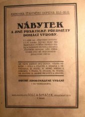 kniha Nábytek a jiné praktické předměty domácí výroby, Šolc a Šimáček 1929