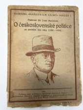 kniha O československé politice za poslední dva roky (1924-1925), Pfeifer [distributor] 1925