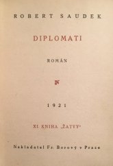 kniha Diplomati román, Fr. Borový 1921