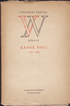 kniha Básně noci 1921-1929, Československý spisovatel 1952