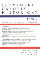 kniha Slovenský časopis historický 1/2022, Vydavateľstvo SSS 2025