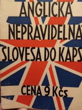 kniha Anglická nepravidelná slovesa do kapsy, Rudolf Kmoch 1947