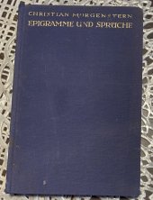 kniha Epigramme und Sprüche, Verlag 1922