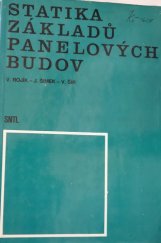 kniha Statika základů panelových budov, SNTL 1981