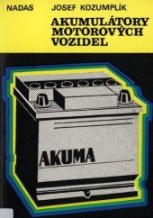 kniha Akumulátory motorových vozidel, Nadas 1985