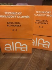 kniha Technický prekladový slovník 2. - K-Z  - Anglicko-slovenský, Alfa 1993