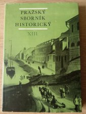 kniha Pražský sborník historický XIII, Panorama 1981