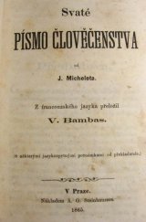 kniha Svaté písmo člověčenstva, Nákladem A. G. Steinhausera 1865