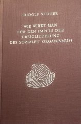 kniha Wie wirkt man für den Impuls der Dreigliederung des sozialen Organismus? , Verlag 1986