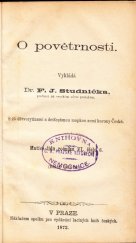kniha O povětrnosti, Nákladem spolku pro vydávání laciných knih českých 1872