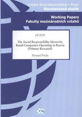 kniha The social responsibility shown by international retail chains in the Czech Republic - student awareness survey, Oeconomica 2009