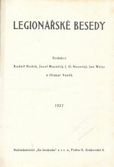 kniha Legionářské besedy kompletní ročník 1927, Za svobodu 1927