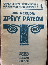 kniha Zpěvy páteční, F. Topič 1910