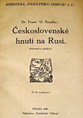 kniha Československé hnutí na Rusi (informační přehled), Památník odboje 1921