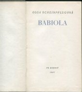 kniha Babiola [román], Fr. Borový 1947