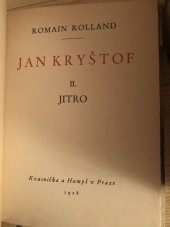 kniha Jan Kryštof. II, - Jitro, Kvasnička a Hampl 1928