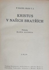 kniha Kristus v našich bratřích, Tiskové družstvo 1929